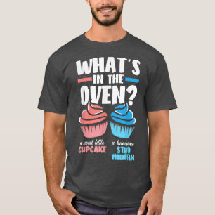 Camiseta Cupcake ou Chá de fraldas Muffin Partido Revelação