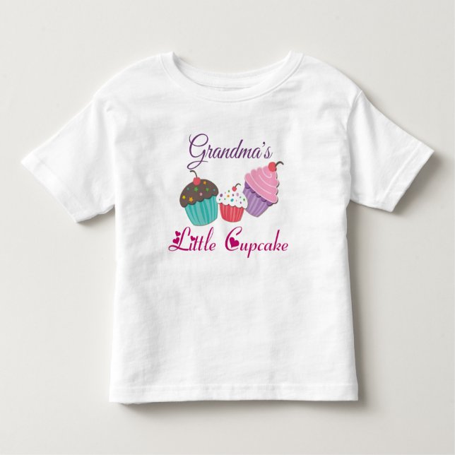 Camiseta Cupcake pequeno de vovó personalizado (Frente)