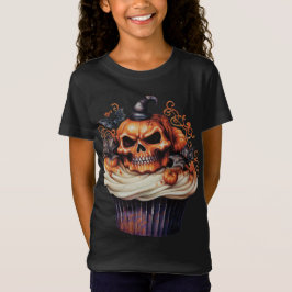 Camiseta Cupcake SPOOKY ORANGE & BLACK HALLOWEEN