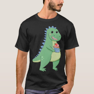 Camiseta Cupcake T-Rex Dinossaur Baker Pastor Chef Dino Lov