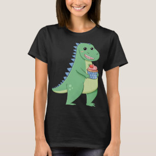 Camiseta Cupcake T-Rex Dinossaur Baker Pastor Chef Dino Lov