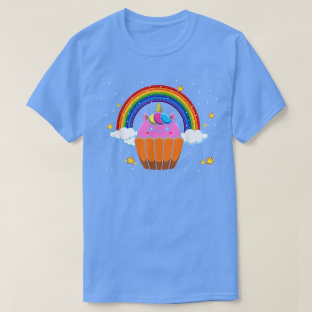 Camiseta Cupcake Unicórnio Para Ventiladores De Baker Ou Ba (Frente do Design)