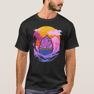 Camiseta Cupcake Vaporwave Baking Dessert Comida Pastelaria