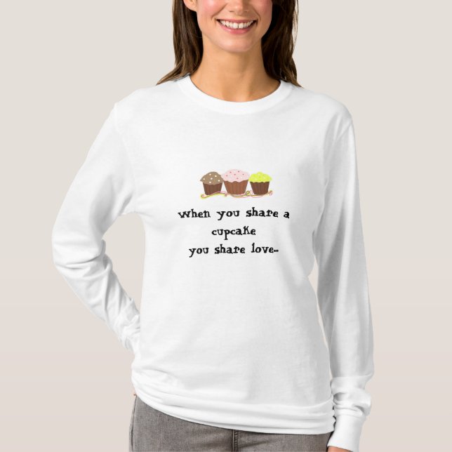Camiseta Cupcakes bonitos com Say (Frente)