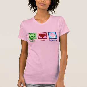 Camiseta Cupcakes de Amor pela Paz Cupcake