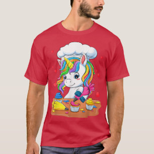 Camiseta Cupcakes De Bolo Unicorn Rainbow Kids Girls