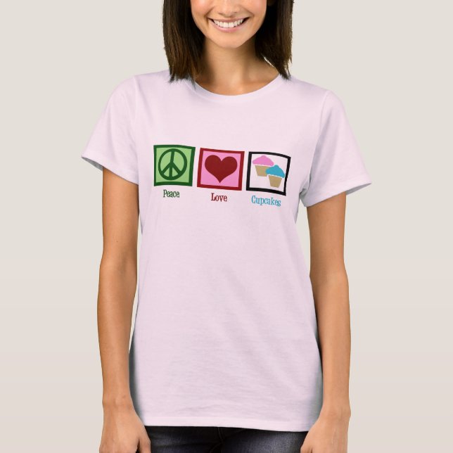 Camiseta Cupcakes de Paz e Amor (Frente)