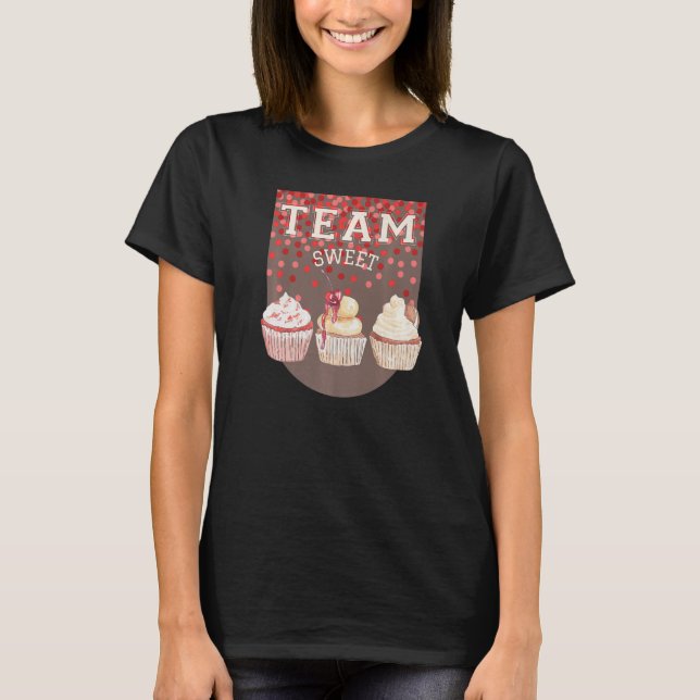 Camiseta Cupcakes Doces de Equipe Premium (Frente)