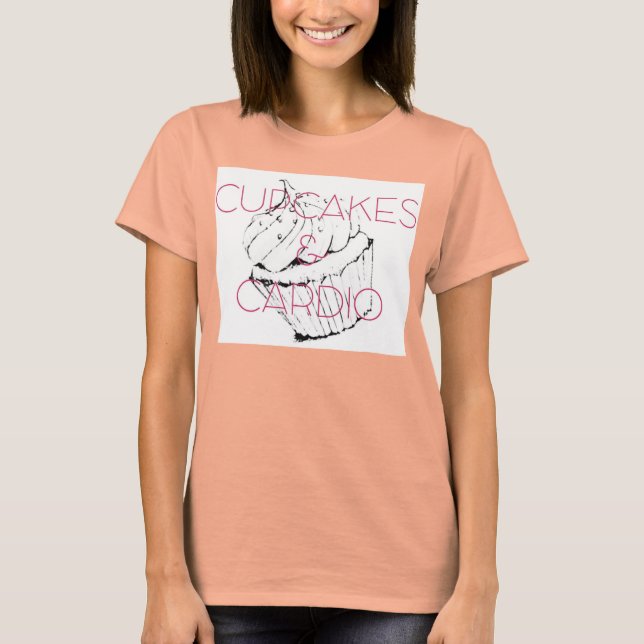 Camiseta Cupcakes e diafragmas de cardio (Frente)