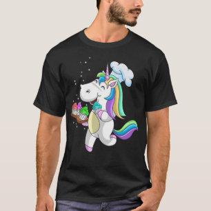 Camiseta Cupcakes legal do Unicórnio Fazendo Engraçados