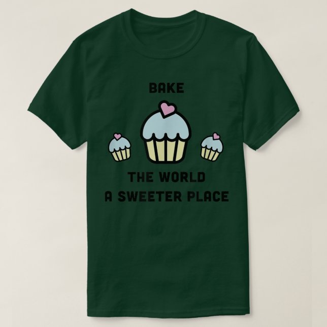 Camiseta Cupcakes Muffins Assar de pastelaria  (Frente do Design)