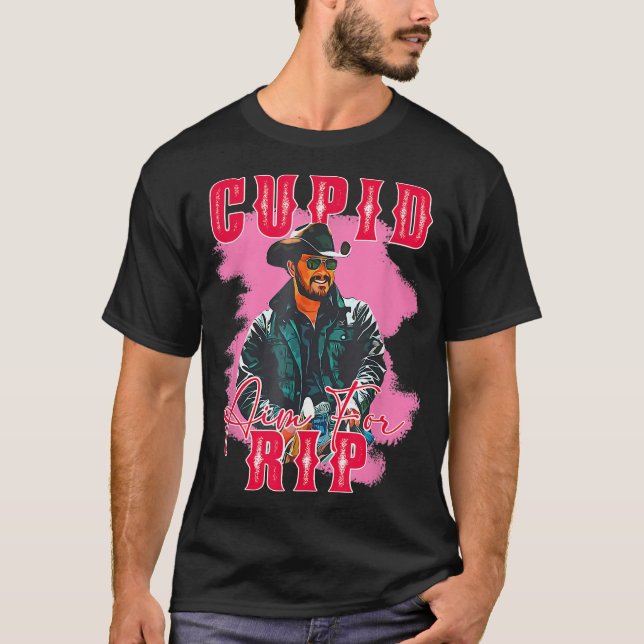 Camiseta Cupid Aim For Rip Valentines Western Cowboy Lover  (Frente)