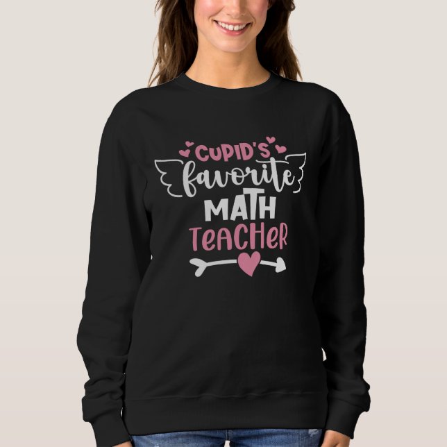 Camiseta Cupid s Favorite Math Teacher Valentines Day Schoo (Frente)