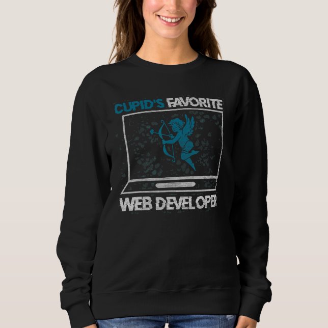Camiseta Cupid s Favorite Web Developer Romance Couple Men  (Frente)