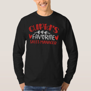Camiseta Cupid S Favoritos Gerente de Vendas Homens Romance