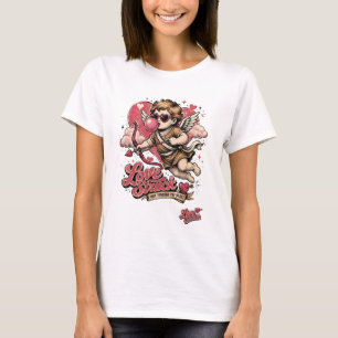 Camiseta Cupido Amoroso Chiclete Bolha Coração Retro Flecha