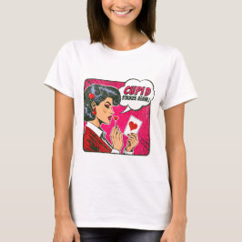 Camiseta Cupido Ataca Novamente - Dia de os namorados