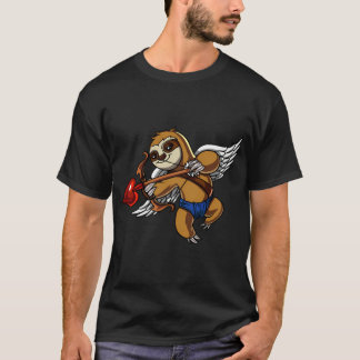 Camiseta Cupido de Dia dos Namorados da Preguiça