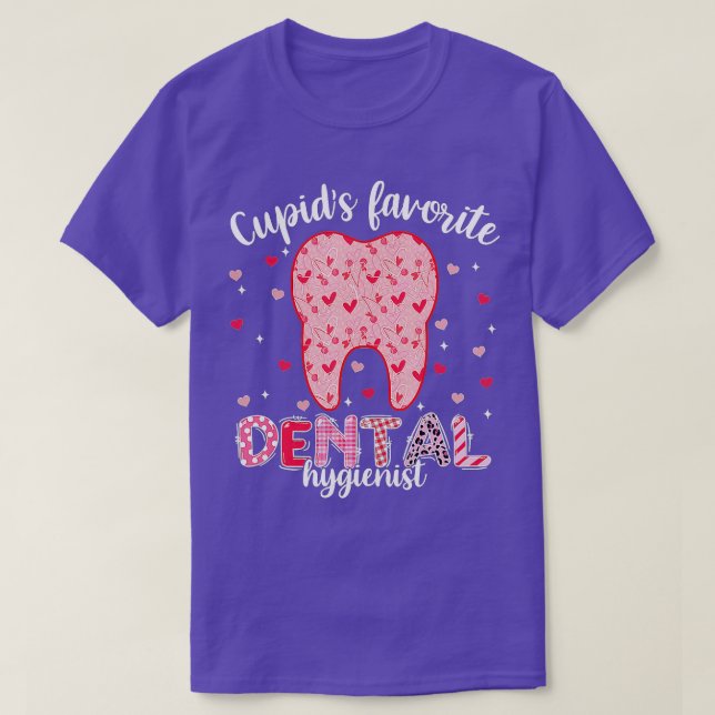Camiseta Cupido Dente Higienista Dental Favorito Feliz Vale (Frente do Design)