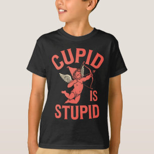 Camiseta Cupido É Estúpido Dia dos Namorados Engraçado