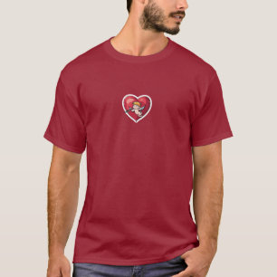 Camiseta Cupido no Coração Vermelho