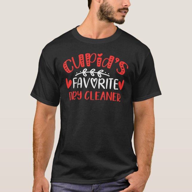 Camiseta Cupido S. Favorito Dry Cleaner Romance Casais Men  (Frente)