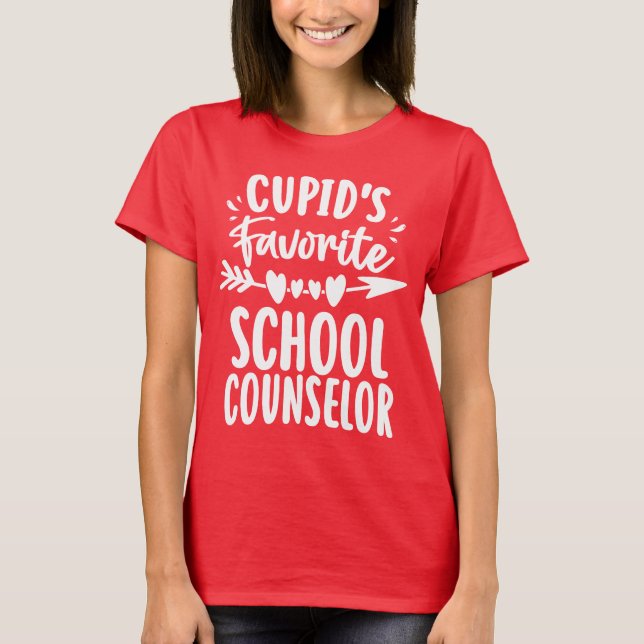 Camiseta Cupids Dia de os namorados de Conselheiros Escolar (Frente)