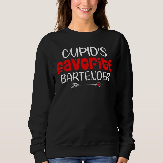 Camiseta Cupid's Favorite Bartender Teacher Valentines Day (Frente)
