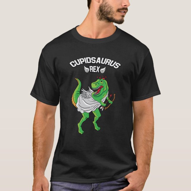 Camiseta Cupidsaurus Rex Dinosaur Rex Dino Namorados (Frente)