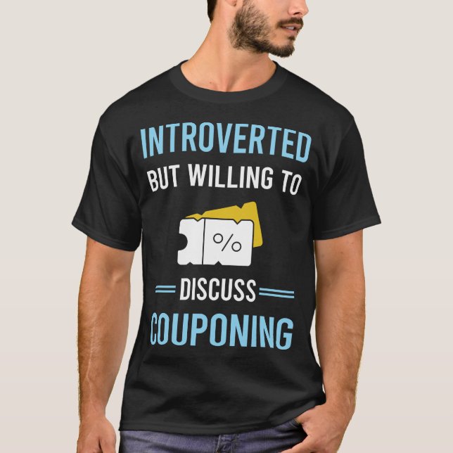 Camiseta Cupom de cupom de cupons introvertido Cuponeiro (Frente)