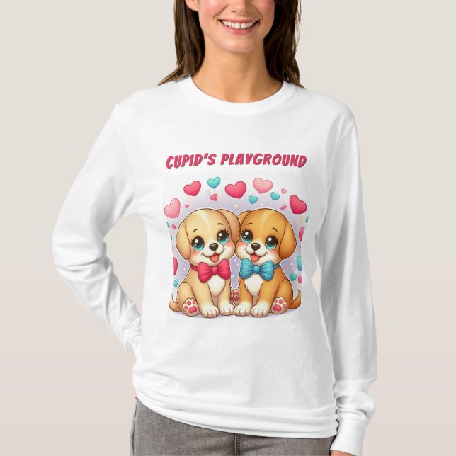 Camiseta Cuppies Bonitos: Campanha Cupido: Namorados (Frente)
