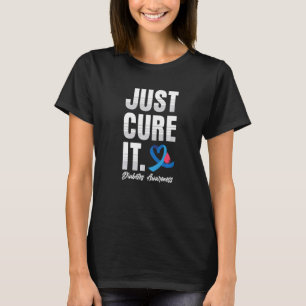 Camiseta Cura Blue Ribbon Fight Diabetes Aumenta Consciênci