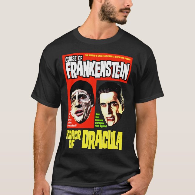 Camiseta CURA DE HORROR FRANKENSTEIN DE DRACULA Classic T- (Frente)