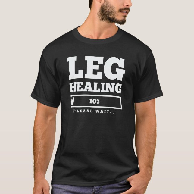 Camiseta Cura de Perna Quebrada Joelho Tornozelo Pé Lesão (Frente)