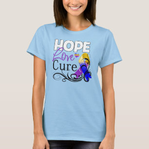 Camiseta Cura do amor da esperança do cancer de bexiga
