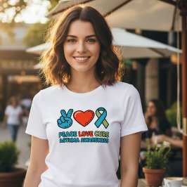 Camiseta Cura do Amor pela Paz Conscientização sobre Asma