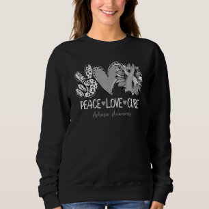 Camiseta Cura do Amor pela Paz Girassol Fita Cinza Afasia C