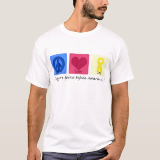 Camiseta Cura Spina do amor da paz Bifida
