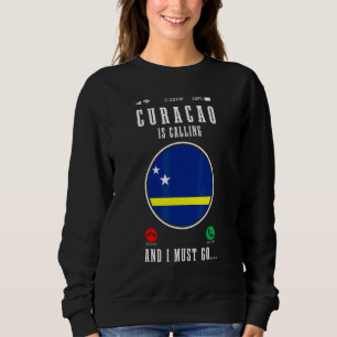 Camiseta Curaçao Está Chamando E Eu Devo Ir Bandeira de Cu