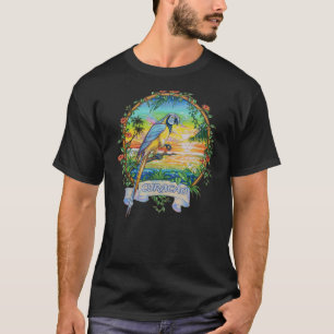 Camiseta Curacao West Indies Vintage Papagaio Tropical Vaca