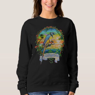 Camiseta Curacao West Indies Vintage Papagaio Tropical Vaca