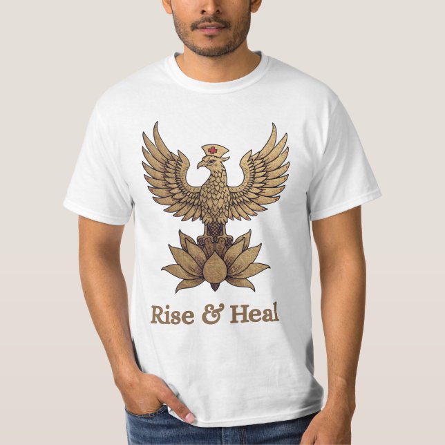 Camiseta Curando Phoenix - "De Chamas De Curar, Sopro De Cu (Frente)