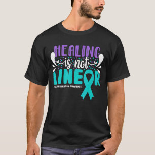 Camiseta Curar é Prevenção Suicídio Sensibilização Purpl