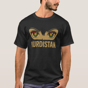 Camiseta Curdistão Observa Projeto de Arte de Identidade Cu