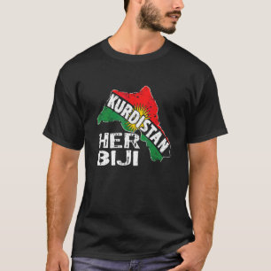 Camiseta Curdos Curdistão Newroz Curdo Bandeira Her Biji Cu