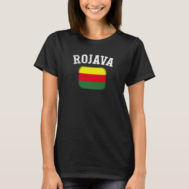 Camiseta Curdos Curdos Rojava Bandeira Liberdade Curdistão (Frente)