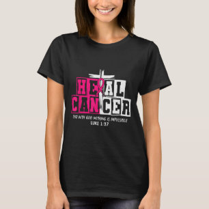 Camiseta Cure o Câncer Acredite em Deus Cristão Conscientiz