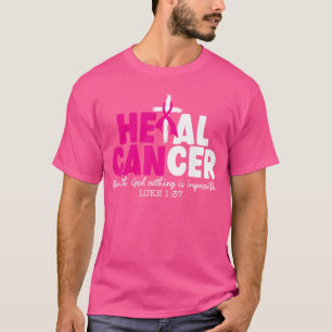 Camiseta Cure o Câncer Acredite em Deus Cristão Conscientiz