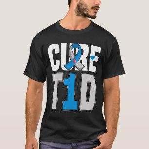 Camiseta Cure T1d - Cure Diabetes Tipo 1 - Conscientização