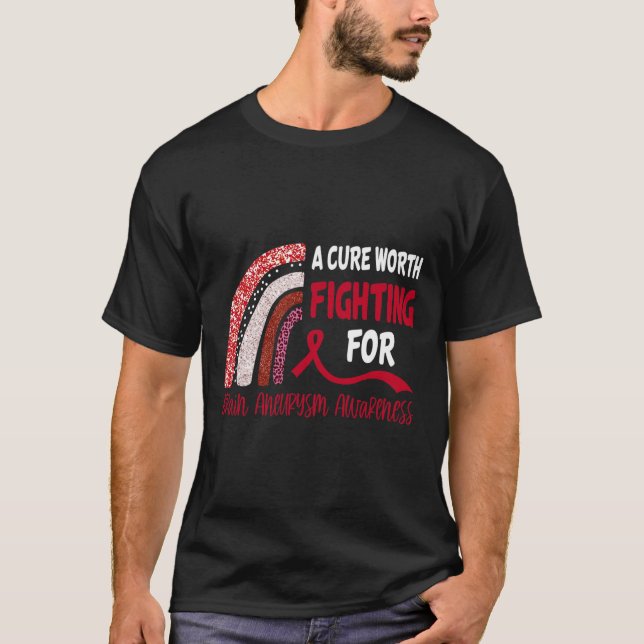 Camiseta Cure Worth Lutando Pela Consciência Do Aneurismo C (Frente)
